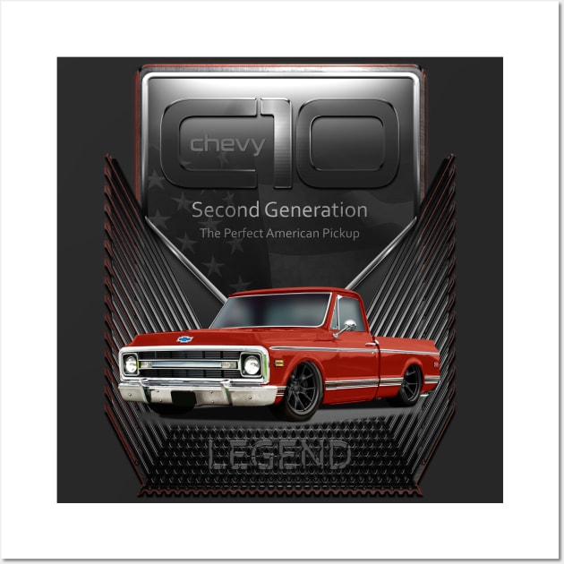 C10 Chevy Wall Art by hardtbonez